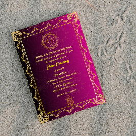 ポイテジャヌウパナヤナムヒンドゥー聖糸ティール（緑がかった色）金ゴールド 招待状