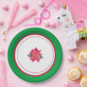 ポイパーソナライズされたンセチアプレートホリデイ ペーパープレート (パーティー)