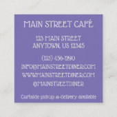 ポイパープルハワイアン食のボウル太郎ルートハワイ スクエア名刺 (裏面)