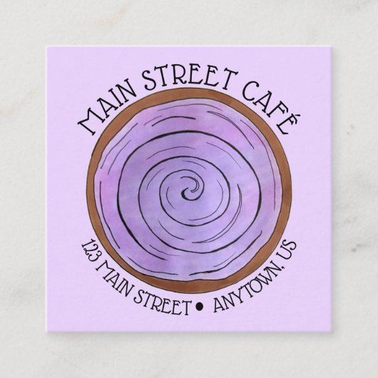 ポイパープルハワイアン食のボウル太郎ルートハワイ スクエア名刺 (正面)