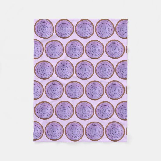 ポイパープルハワイアン食のボウル太郎ルートハワイ フリースブランケット (正面)