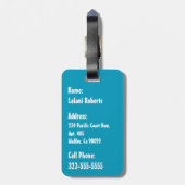 ポイプサンライズカウアイハワイアンコラージュ ラゲッジタグ (裏面縦)