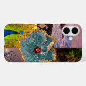 ポイプサンライズカウアイハワイアンピーコックコラージュ Case-Mate iPhoneケース (裏面 (横))