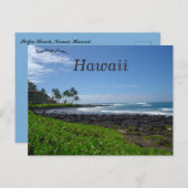 ポイプビーチカウアイハワイ ポストカード (正面/裏面)