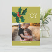 ポイモダンンセチアのクリスマスフォトカード 招待状 (スタンド正面)