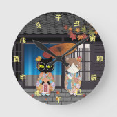 ポイルーナ7-5-3お祝い ラウンド壁時計 (正面)