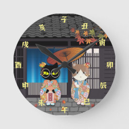 ポイルーナ7-5-3お祝い ラウンド壁時計