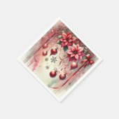 ポインお洒落セチアクリスマスオーナメントドクーページ スタンダードカクテルナプキン (角)