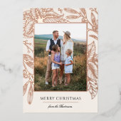 ポインかわいらしセチアフローラ枠 |垂直方向の写真 箔シーズンカード (正面)