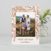 ポインかわいらしセチアフローラ枠 |垂直方向の写真 箔シーズンカード (立ち正面)