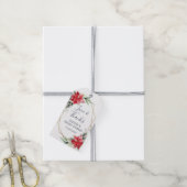 ポインエレガントセチアフローラブライダルシャワーありがとう ギフトタグ (より糸付き)