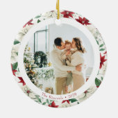 ポインエレガントセチア両面フォトオーナメント セラミックオーナメント (裏面)