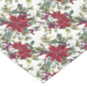 ポインエレガントセチア花束パターンクリスマス テーブルクロス (アングル)