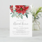 ポインエレガントセチア葉リハーサルディナー 招待状 (スタンド正面)