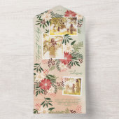 ポインエレガントセティアフォトコラージハッピーホリデー オールインワン招待状 (内側)