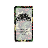 ポインエレガントセティアベリーズオンブラック差出人住所 ラベル (正面)