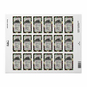 ポインエレガントセティアベリーズオンブラック差出人住所 ラベル (フルシート)