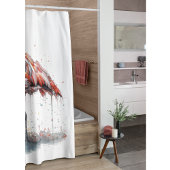 ポインカラフルティリズムのピンクのフラミンゴ シャワーカーテン