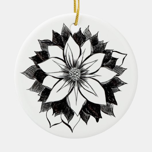 ポインクラシックセチアオーナメント セラミックオーナメント (正面)