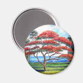 ポインシ王室のアナツリーアート マグネット (正面/裏面)