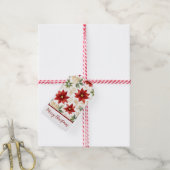 ポインスタイリッシュセチアフローラ花 ギフトタグ (より糸付き)