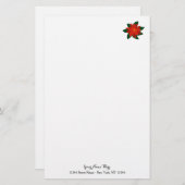 ポインセカスタムチア付きクリスマス紙 便箋 (正面/裏面)