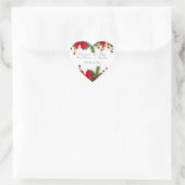 ポインセチかわいらしアのシール ハートシール (バッグ)