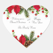 ポインセチかわいらしアのシール