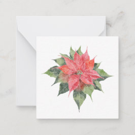 ポインセチかわいらしア ノートカード