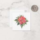 ポインセチかわいらしア ノートカード (正面/裏面インサイチュ)