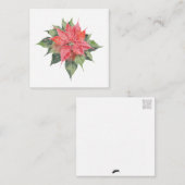 ポインセチかわいらしア ノートカード (正面/裏面)