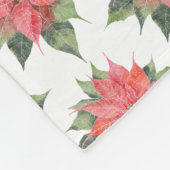 ポインセチかわいらしア フリースブランケット (角)