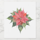 ポインセチかわいらしア ワインラベル (シングルラベル)