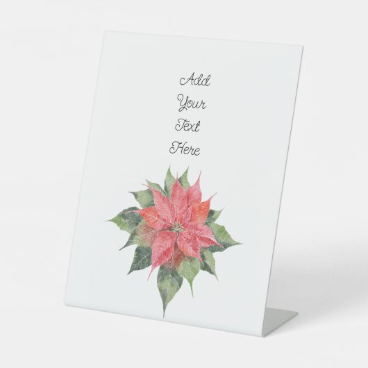 ポインセチかわいらしア 台座サイン (正面)