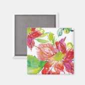 ポインセチかわいらしア |明るいネオン マグネット (正面/裏面)