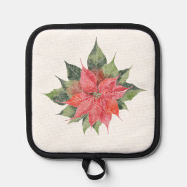 ポインセチかわいらしア 鍋敷き
