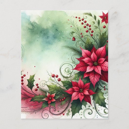 ポインセチアお洒落クリスマスガーランドスクラップブック (正面)