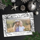 ポインセチアかわいらしフローラフレーム |横向き写真 シーズンカード