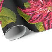 ポインセチアかわいらしマジカルビクトリアンクリスマス ラッピングペーパー (ロールコーナー)