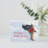 ポインセチアが付いているクリスマスのポストはそれをカスタマイズ シーズンポストカード (スタンド正面)