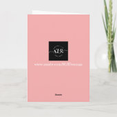 ポインセチアが付いている喜びカード シーズンカード (裏面)