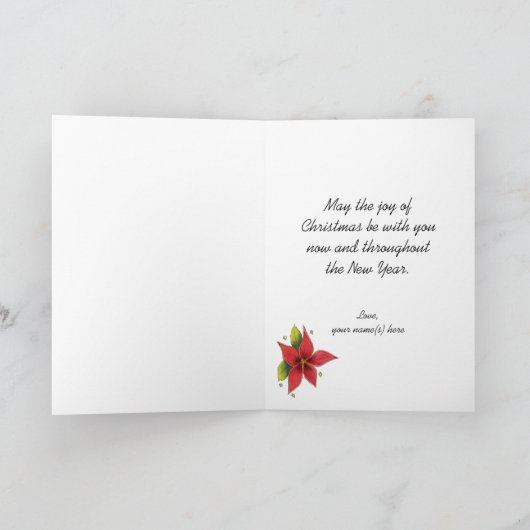 ポインセチアさんとのキュートなクリスマスシーズンのご挨拶 シーズンカード (内部)