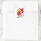 ポインセチアさんとのキュートなクリスマスシーズンのご挨拶 スクエアシール (バッグ)