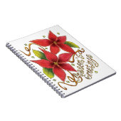ポインセチアさんとのキュートなクリスマスシーズンのご挨拶 ノートブック (右側)