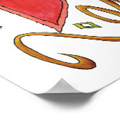 ポインセチアさんとのキュートなクリスマスシーズンのご挨拶 ポスター (角)