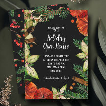 ポインセチアとオレンジのクリスマス