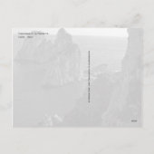 ポインセチアとカプリのラ・ピアッツェッタでのクリスマス シーズンポストカード (裏面)