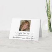 ポインセチアとクリスマのクリスマスカーメリード シーズンカード (裏面)