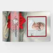 ポインセチアとパールお祝いの生活葬儀 横断幕 (横)