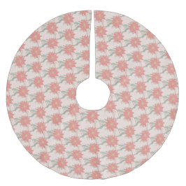 ポインセチアとホリースプレー ブラッシュドポリエステルツリースカート